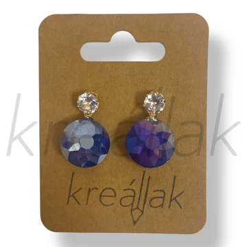 Lila cirkónia fülbevaló