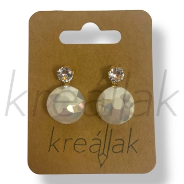 Fehér cirkónia fülbevaló