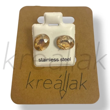 Bézs csepp kő fülbevaló