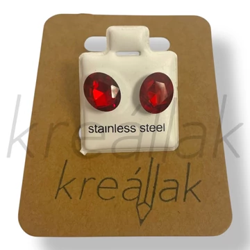 Piros csepp kő fülbevaló