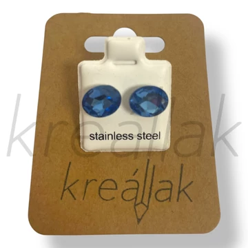 Királykék csepp kő fülbevaló