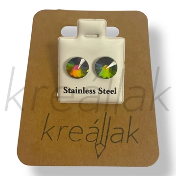 Irrizáló kő fülbevaló