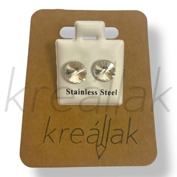 Ezüst köves fülbevaló