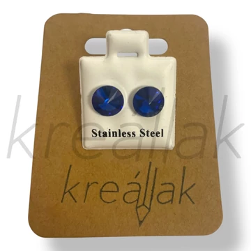 Királykék köves fülbevaló