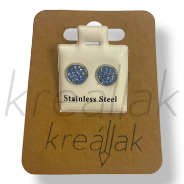 Kék köves kerek fülbevaló