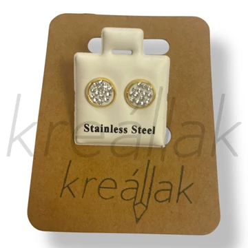 Fehér köves arany fülbevaló