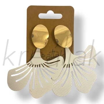 Fehér virág szirom fülbevaló