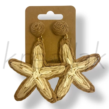 Tengeri csillag szalma fülbevaló