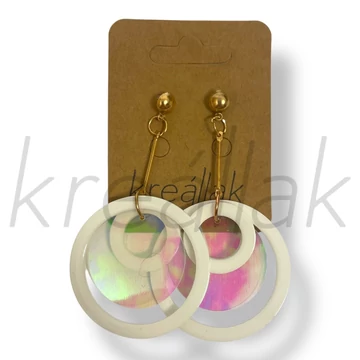 Fehér plasztik karika fülbevaló