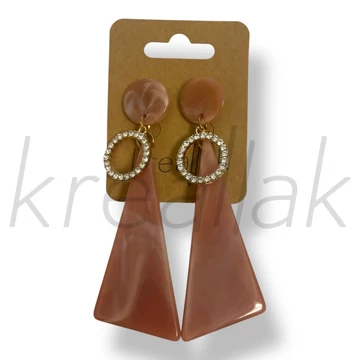 Mályva háromszög fülbevaló