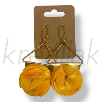 Sárga virágos fülbevaló