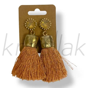 Barack bojtos gyöngyös fülbevaló