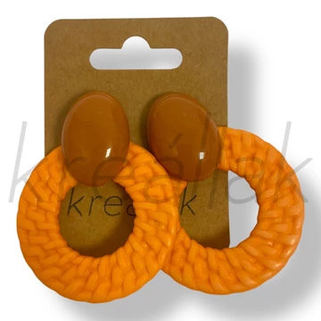 Barack plasztik fülbevaló