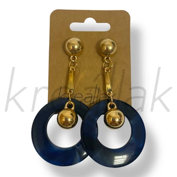 Kék plasztik karika fülbevaló