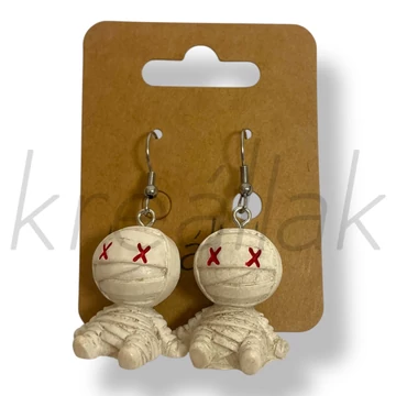 Halloween múmia fülbevaló