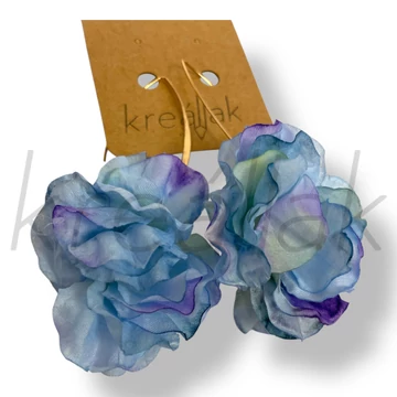 Kék virág fülbevaló