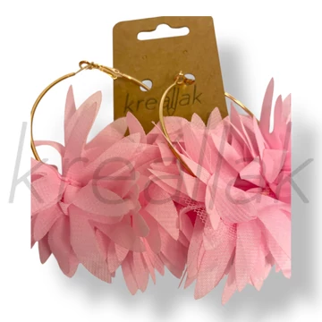 Púder virág karika fülbevaló