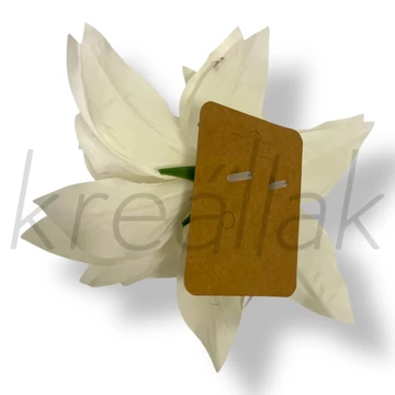 Fehér nagy virág fülbevaló