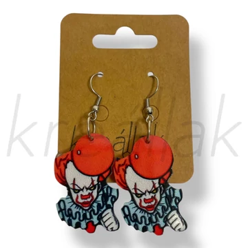 Halloween bohóc fülbevaló