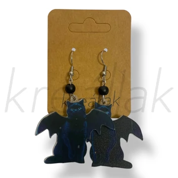 Macska denevér fülbevaló