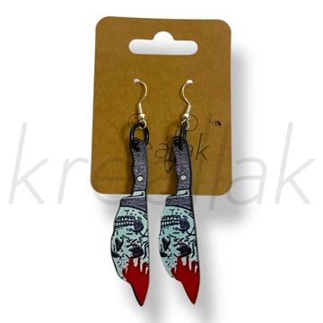 Halloween késes fülbevaló