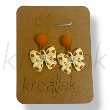 Barna pöttyös masni fülbevaló