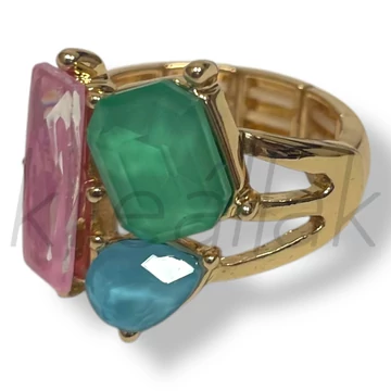 Rózsaszín köves gyűrű