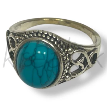 Türkízkék köves gyűrű