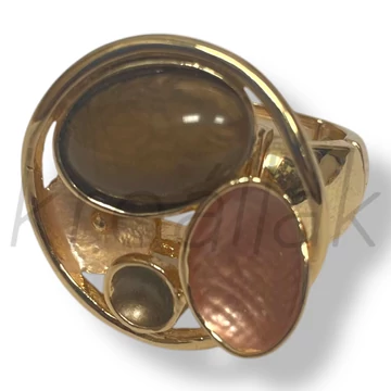 Barna köves gyűrű