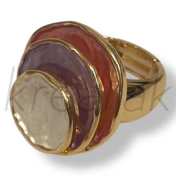 Lila kör mintás gyűrű