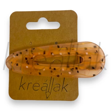 Hajcsipesz - Barack plasztik mintás hajcsipesz