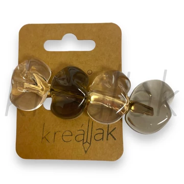 Hajcsipesz - Szürke átlátszó plasztik hajcsipesz