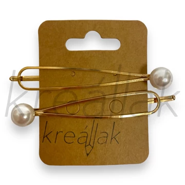 Hajcsat - Fehér gyöngyös hajcsat