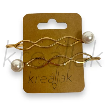 Hajcsat - Hullámos hajcsat gyönggyel szett