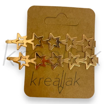 Hajcsat - Arany színű csillagos hajcsat