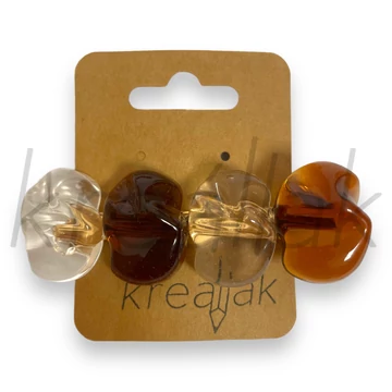 Hajcsipesz - Barna plasztik díszes hajcsipesz