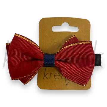 Hajcsipesz - Bordó nagy masni csipesz