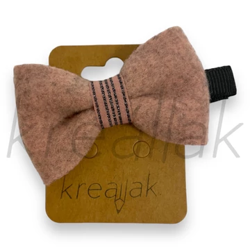 Hajcsipesz - Púder színű masnis hajcsipesz