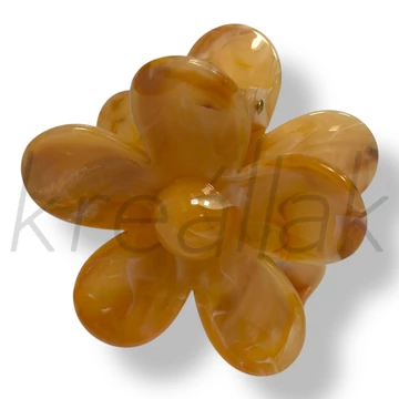 Narancs márvány virág hajcsat