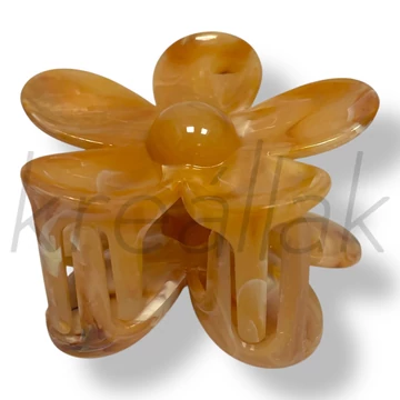 Narancs márvány virág hajcsat