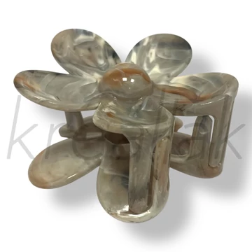 Szürke virág márvány hajcsat