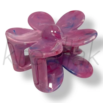 Lila márvány virág hajcsat