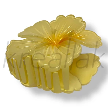 Sárga hibiszkusz hajcsat