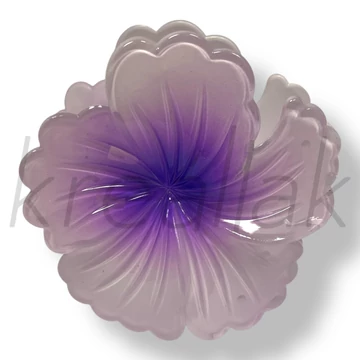 Lila hibiszkusz virág hajcsat