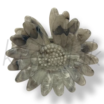 Szürke margaréta virág hajcsat