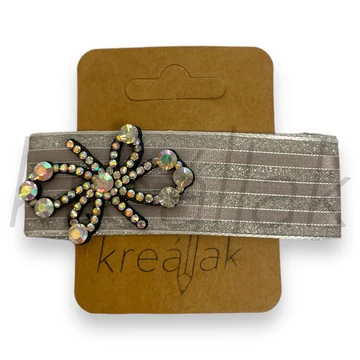 Hajcsat - Szürke csíkos csillógos hajcsat