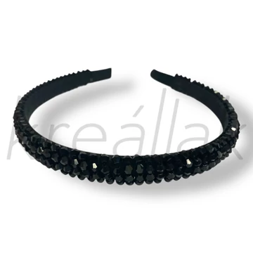 Fekete köves hajpánt 