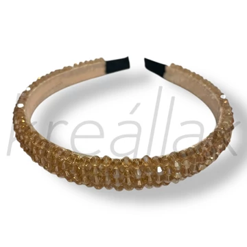 Beige gyöngyös hajpánt 