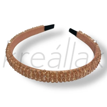 Rózsaszín gyöngyös hajpánt 