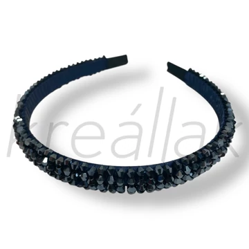 Sötétszürke gyöngyös hajpánt 